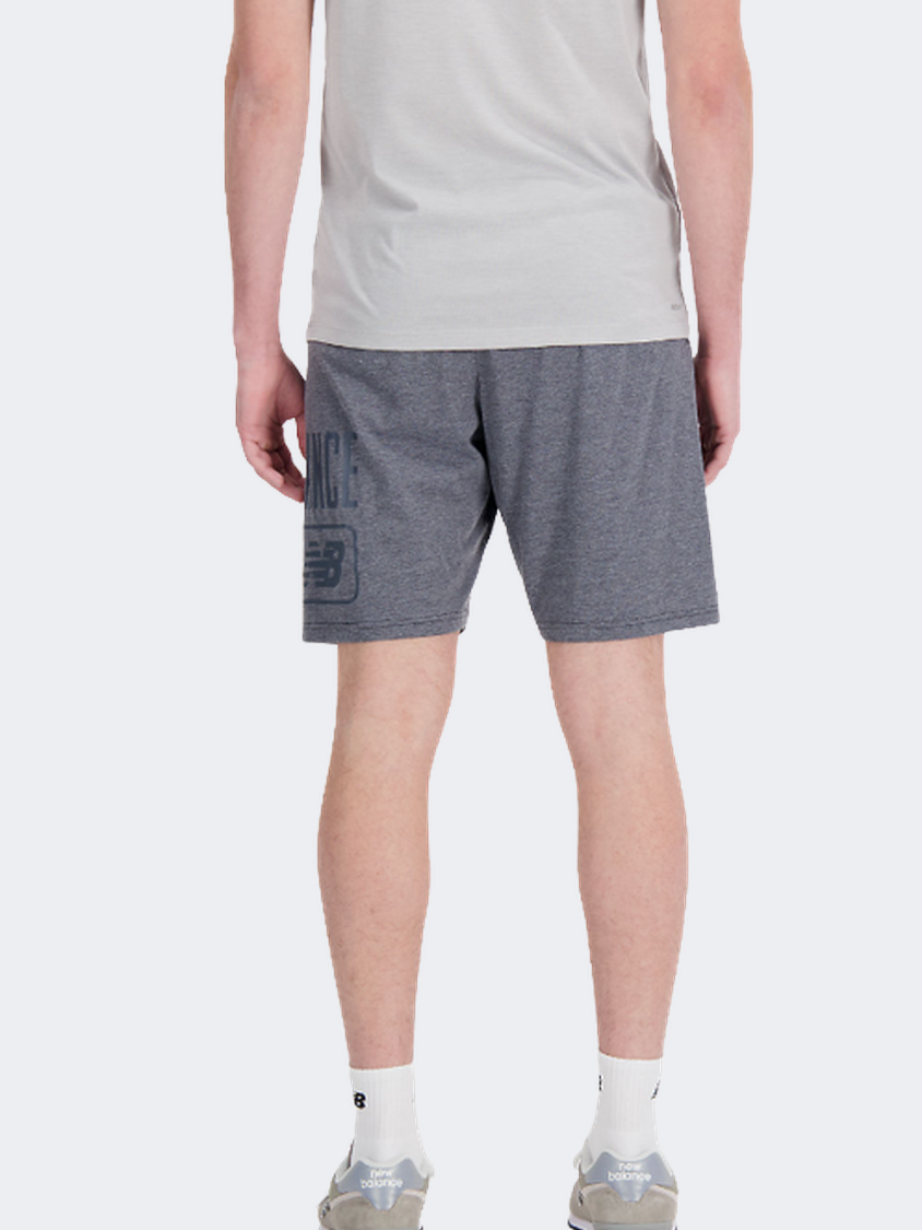 New Balance Tenacity Heathertech Men Performance Short Black Heather