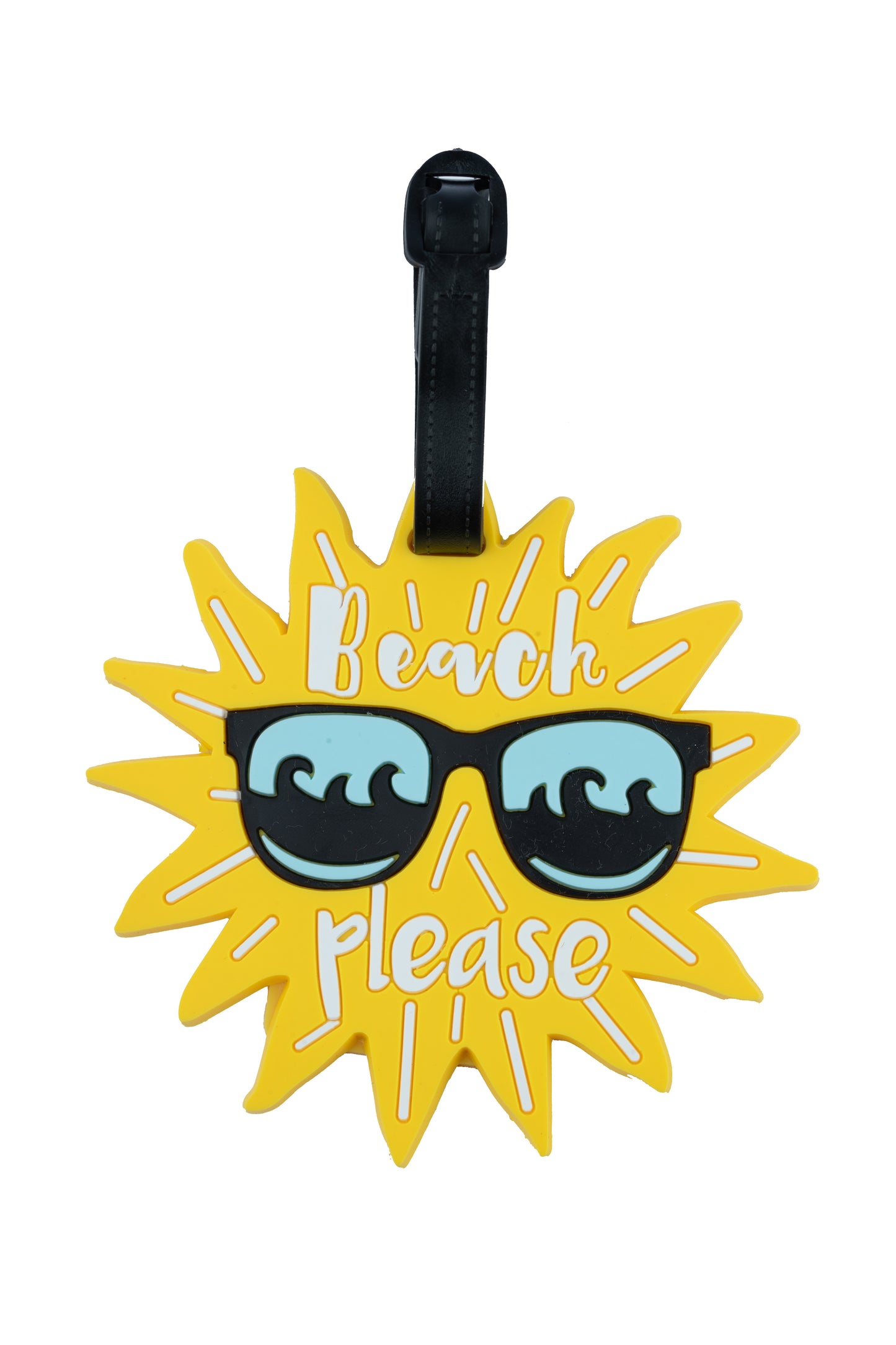 Top Ten Beach Please Unisex Lifestyle Luggage Tag Yellow