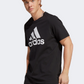 Adidas Essentials Single Big Logo Men Sportswear T-Shirt Black/White