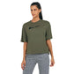 Nike Dri-Fit One Boxy Women Training T-Shirt Olive