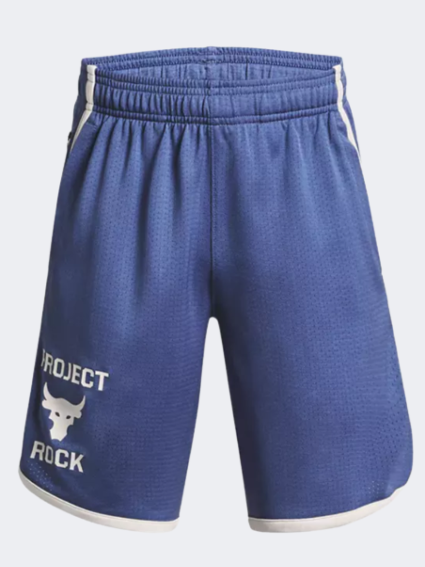 Under Armour Project Rock Cobra Boys Training Short Hushed Blue/White