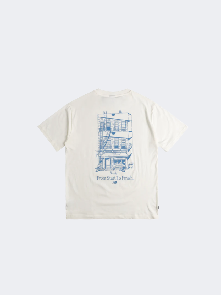 New Balance Cafe Tee Men Lifestyle T-Shirt Sea Salt