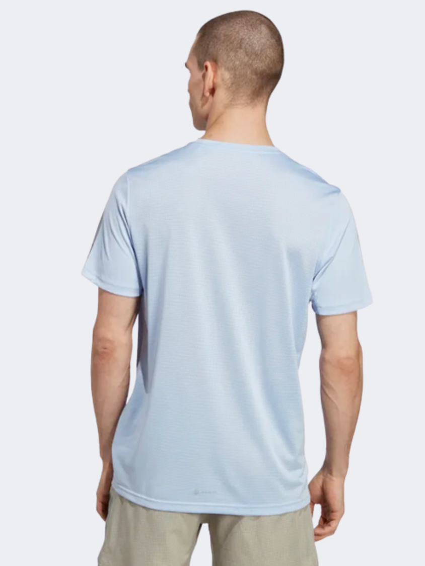 Adidas Own The Run Men Running T-Shirt Blue Dawn