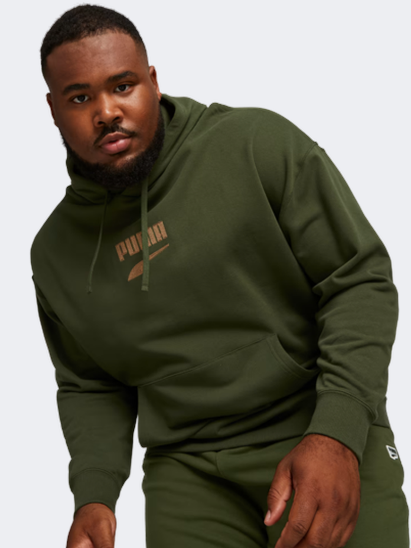 Puma Downtown Logo Men Lifestyle Hoody Myrtle