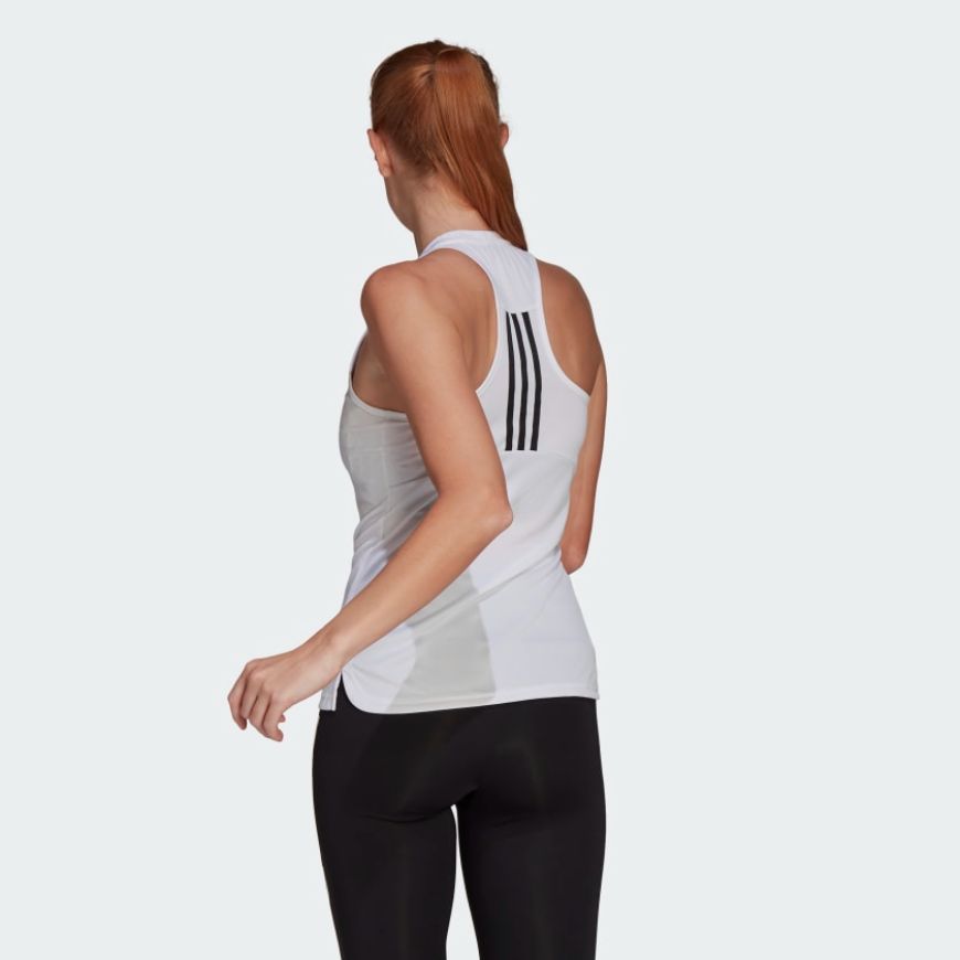 Adidas Designed To Move 3-Stripes Sport Women Training Tank White/Black