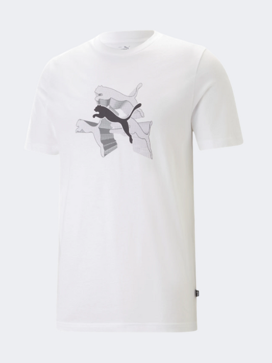 Puma Graphics Reflective Men Lifestyle T-Shirt White