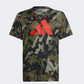 Adidas Allover Print Gs-Boys Training T-Shirt Olive Strata