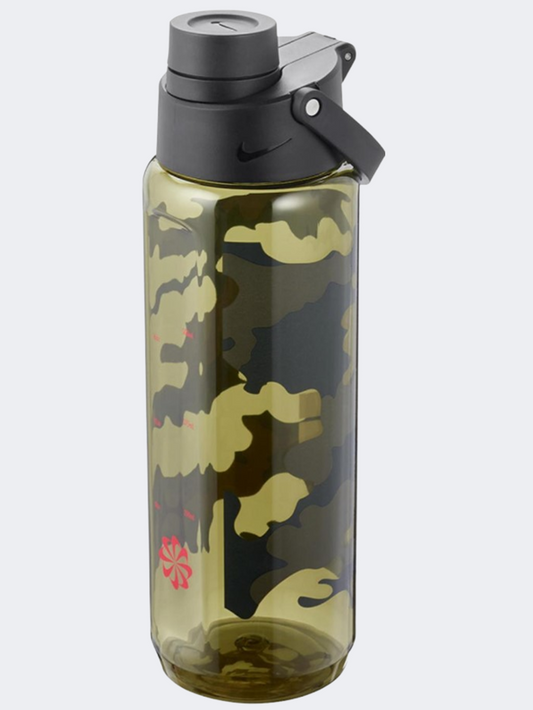 Nike Renew Recharge Chug 24Oz Unisex Training Water Bottle Olive/Black/Red