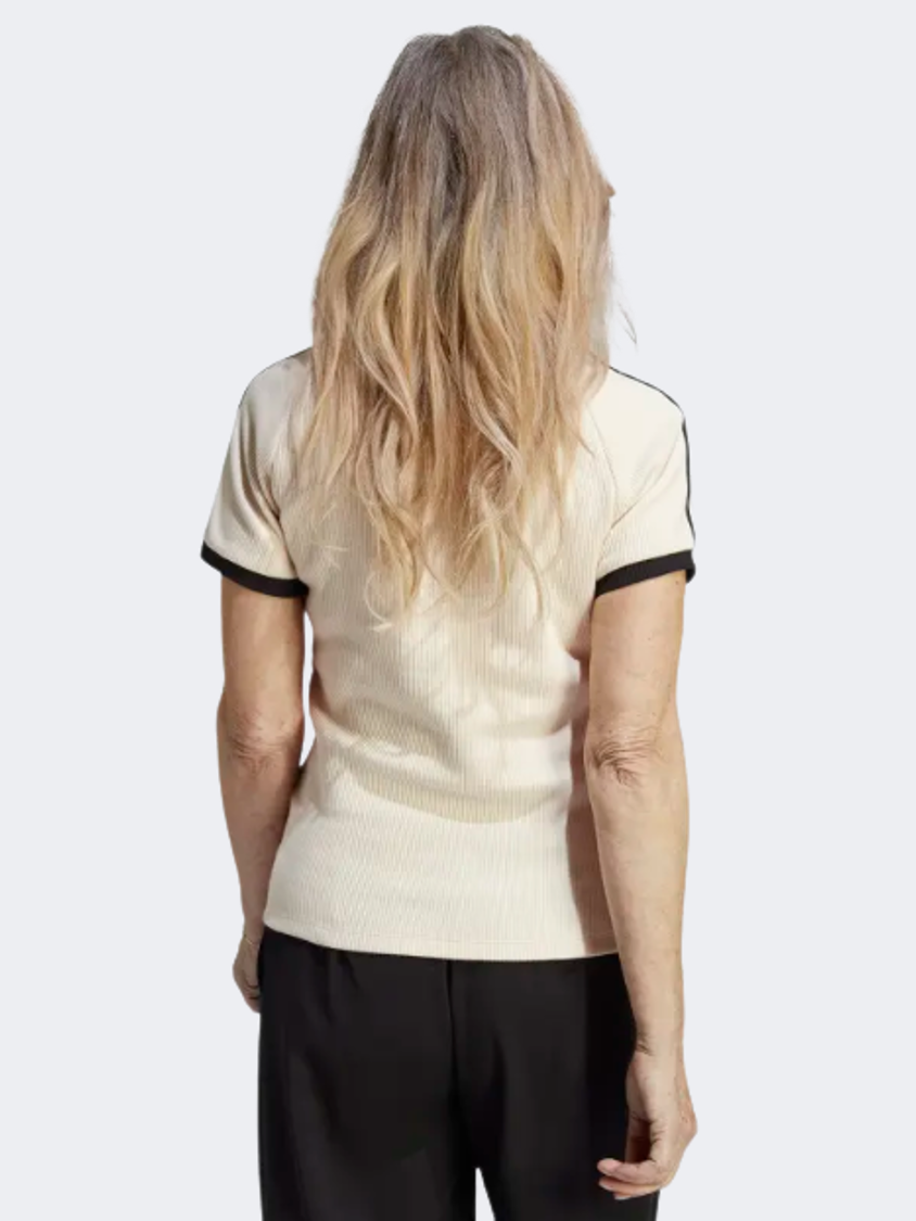 Adidas 3-Stripes Slim Women Original T-Shirt Wonder White