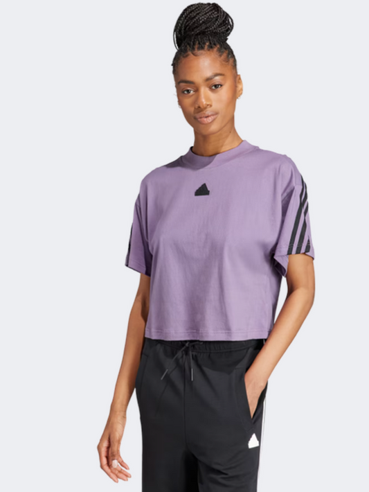Adidas Future Icons 3S Women Sportswear T-Shirt Shadow Violet
