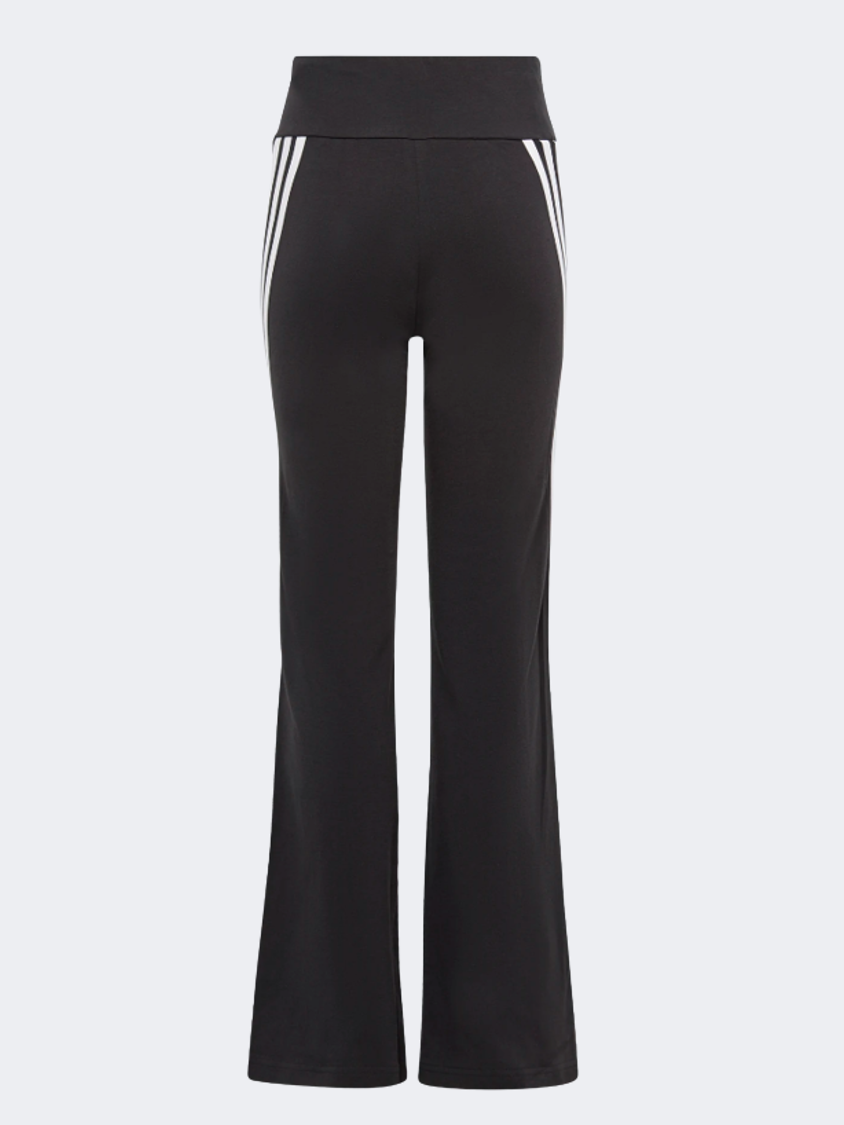 Adidas Future Icons 3-Stripes Cotton Flared Girls Sportswear Tight Black/White