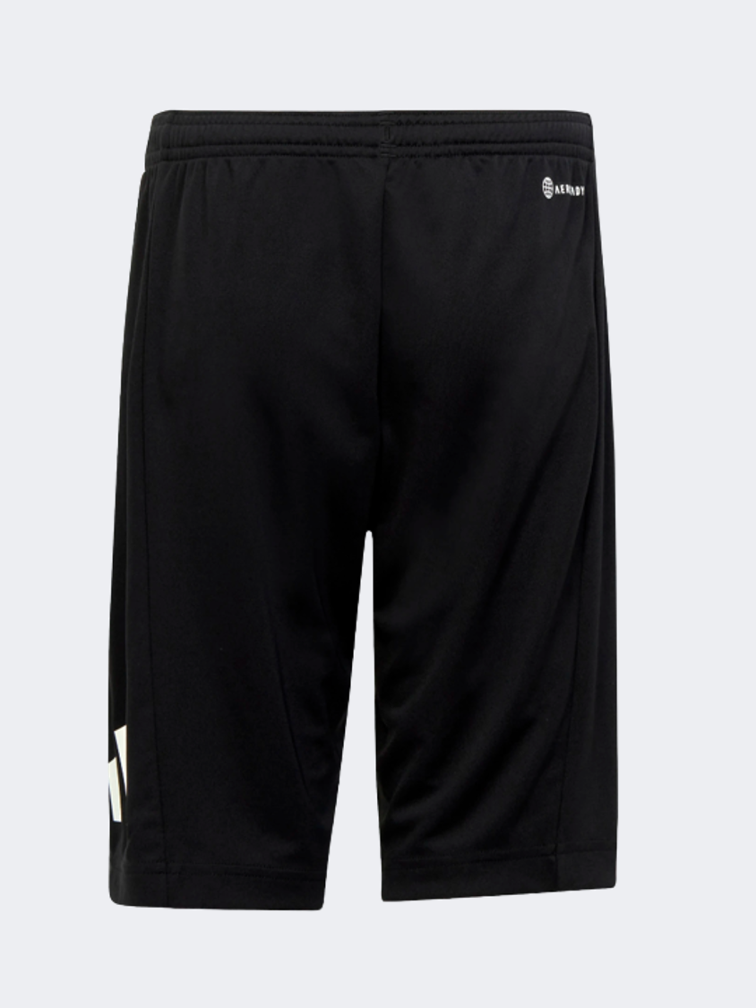 Adidas Essentials Aeroready Logo Gs-Unisex Training Short Black/White