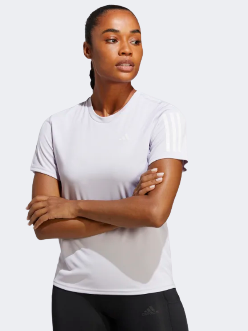 Adidas Own The Run Women Running T-Shirt Silver Dawn