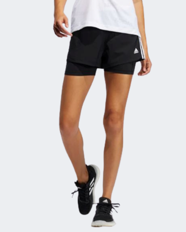 Adidas PACER 3-STRIPES WOVEN  WOMEN TRAINING Short Black / White