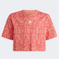Adidas Brand Love Print Cotton Girls Sportswear T-Shirt Coral