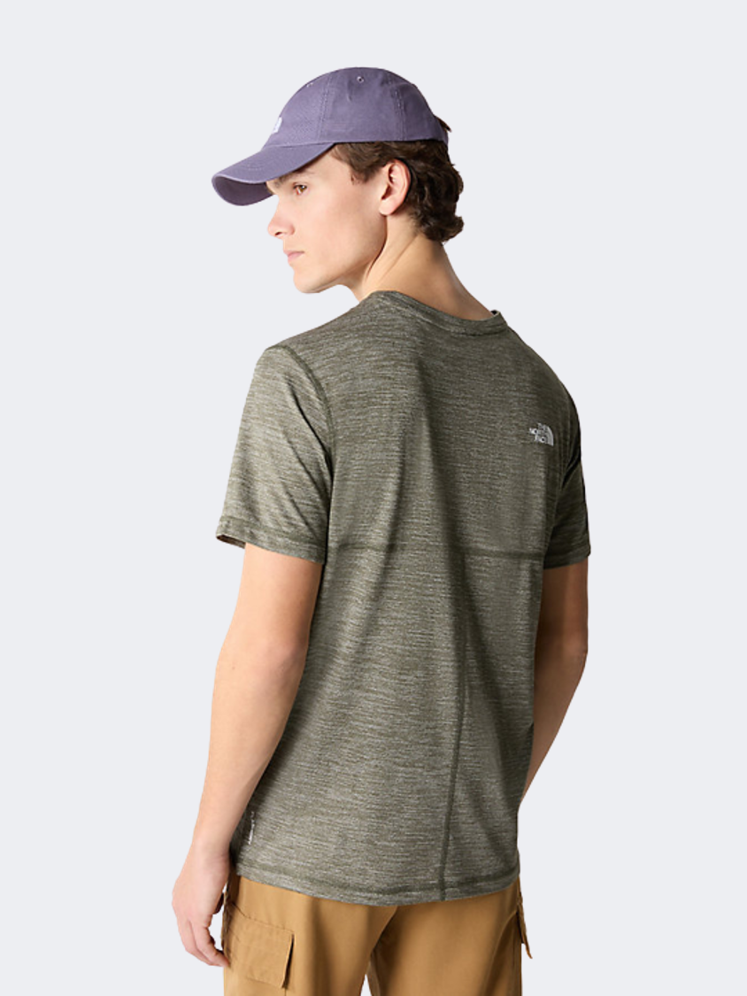 The North Face Lightning Men Hiking T-Shirt Taupe Green