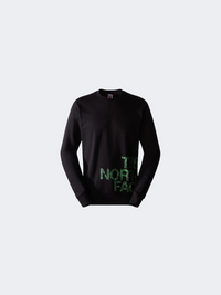 The North Face بلوون أب لوجو سويت شيرت رجالي أسلوب حياة أسود