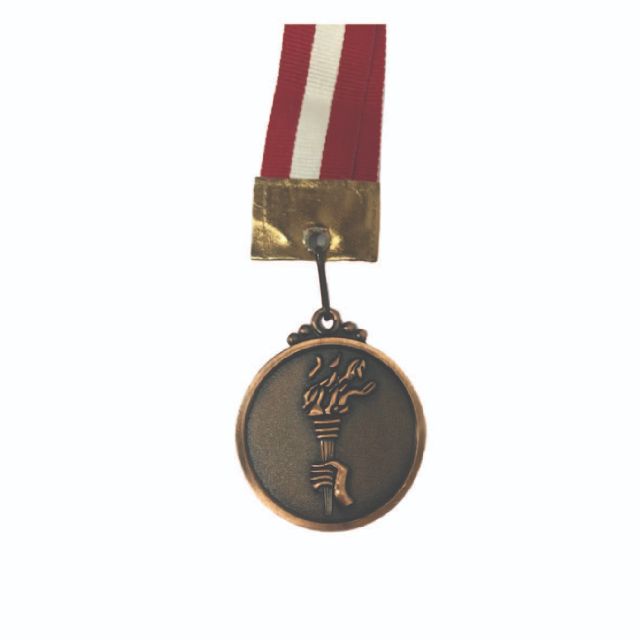 Topten Accessories Victory Bronze Medal 5*2.2Cm Unisex Multisport Medal Bronze/Red/White