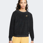 Nike Sportswear Fleece Crew Women Lifestyle Sweatshirt Black Dd5834-045