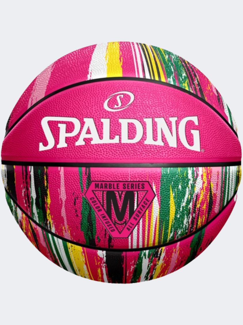 Spalding Marble Series Basketball Ball Pink/Green/White