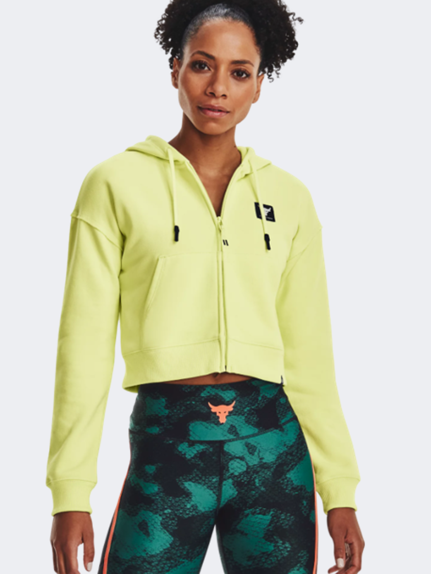 Under Armour Project Rock Heavyweight Women Training Hoody Yellow