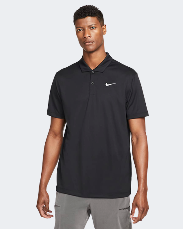 Nike Court Dri-Fit Men Tennis Polo Short Sleeve Black