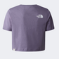The North Face Simple Dome Cropped Girls Lifestyle T-Shirt Lunar Slate