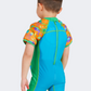 Zoggs Water Wings Floatsuit  Kids Swim Suit Blue/Orange