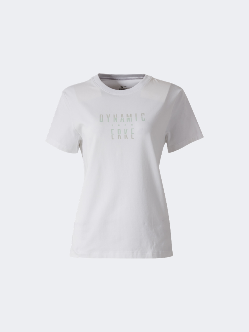 Erke Crew Neck Women Lifestyle T-Shirt White