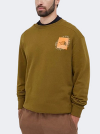 The North Face جرافيك رجالي سويت شيرت لايف ستايل فير جرين