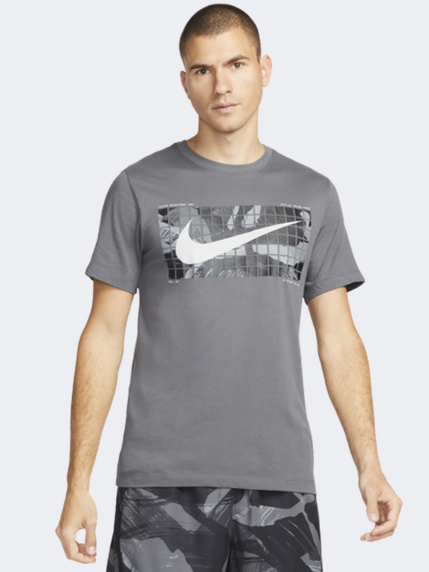 Nike Camo Men Training T-Shirt Iron Grey