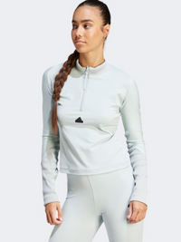 تيشيرت رياضي نسائي بأكمام طويلة من Adidas Z.N.E بلون وندر سيلفر