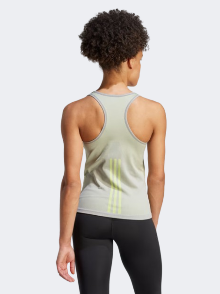 Adidas  Women Training Tank Charcoal Grey/Lime