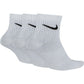 Nike Unisex Football Sx7677-100 U Everyday Ale 3Pr Socks White