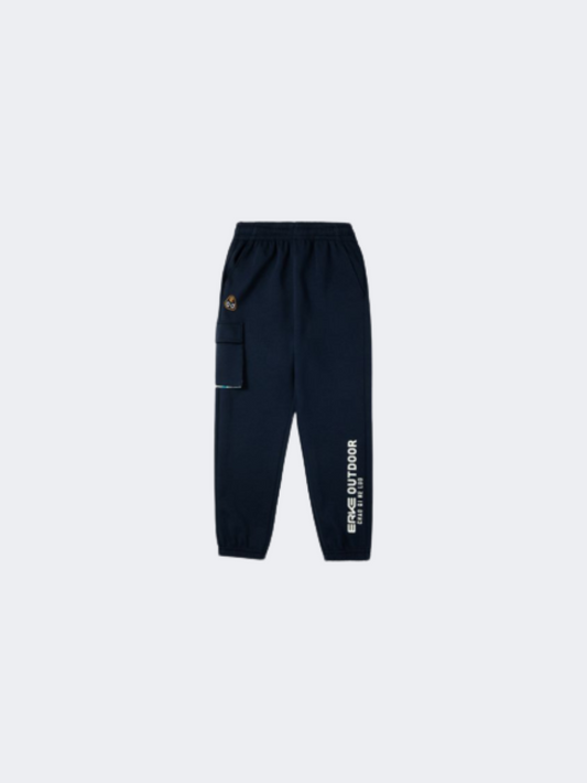 Erke Knitted Kids-Boys Training Pant Dark Blue
