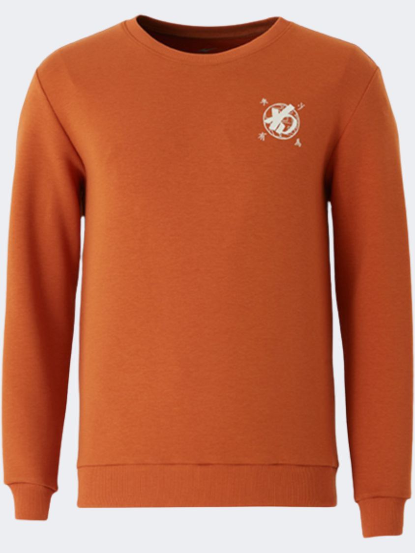 Erke Pullover Men Lifestyle Sweatshirt Dark Orange