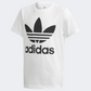 Adidas Kids&#39; Originals Trefoil T-Shirts White DV2904