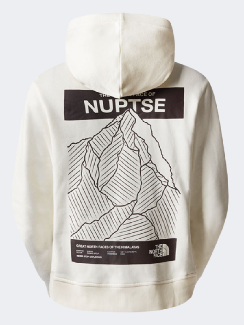 The North Face Nuptse Face Women Lifestyle Hoody Gardenia White