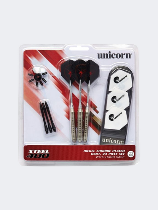 Unicorn Steel 400 - 3Sets - Steel Tip 23G Unisex Target Spo Dart Black And Red 71820