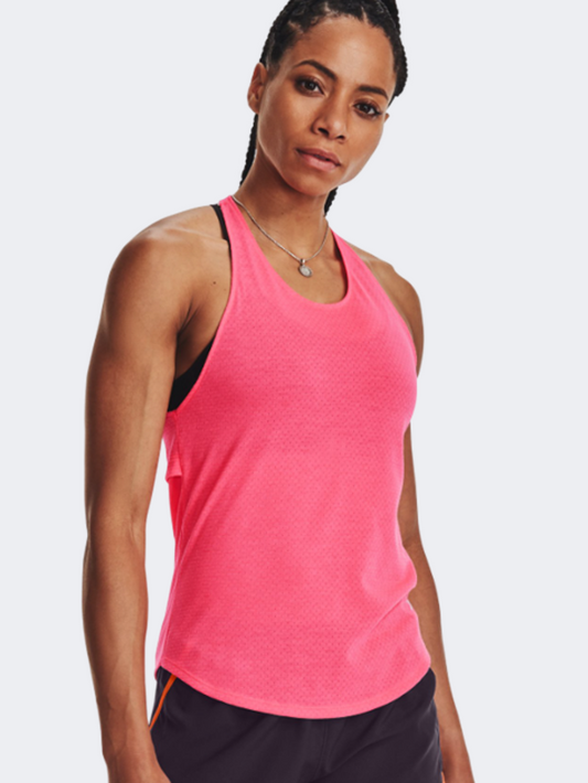 Under Armour Streaker Run Women Running Tank Pink Shock