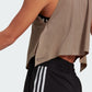Adidas Studio Novelty Reversible Back-To-Front Tank Women Training Tank Chalky Brown