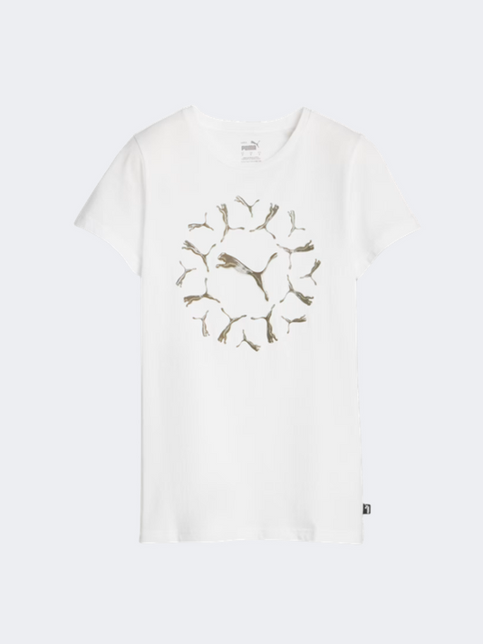 Puma Essential Plus Graphic Women Lifestyle T-Shirt White
