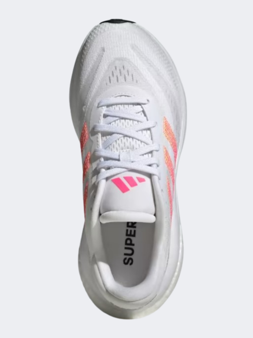 Adidas Supernova 3 Girls Running Shoes White/Pink/Blue