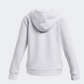 Under Armour Rival Fleece Big Logo Girls Training Hoody White/Black