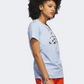Adidas Animal Print Badge Women Sportswear T-Shirt Blue Dawn