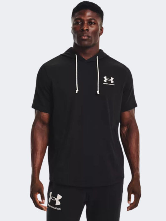 1370396-001 Ua Rival Terry Lc Ss Hd Blk Onyx Wht