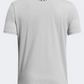 Under Armour Logo Wordmark Boys Training T-Shirt Grey Heather/Black