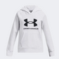 Under Armour Rival Fleece Big Logo Girls Training Hoody White/Black