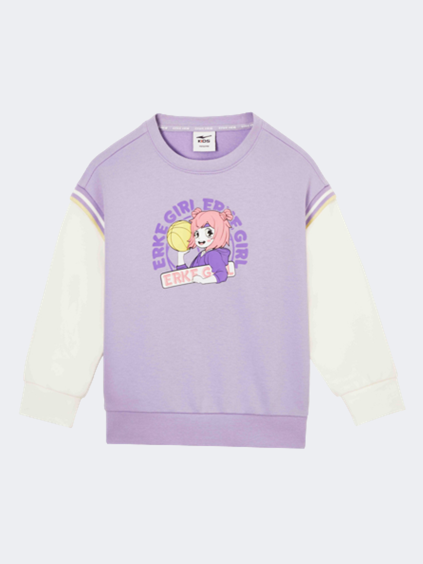 Erke Pullover Little-Girls Lifestyle Sweatshirt Purple