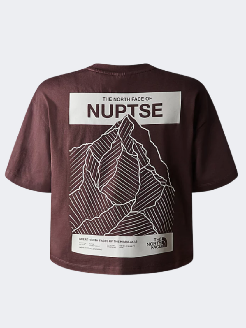 The North Face Nuptse Face Women Lifestyle T-Shirt Coal Brown